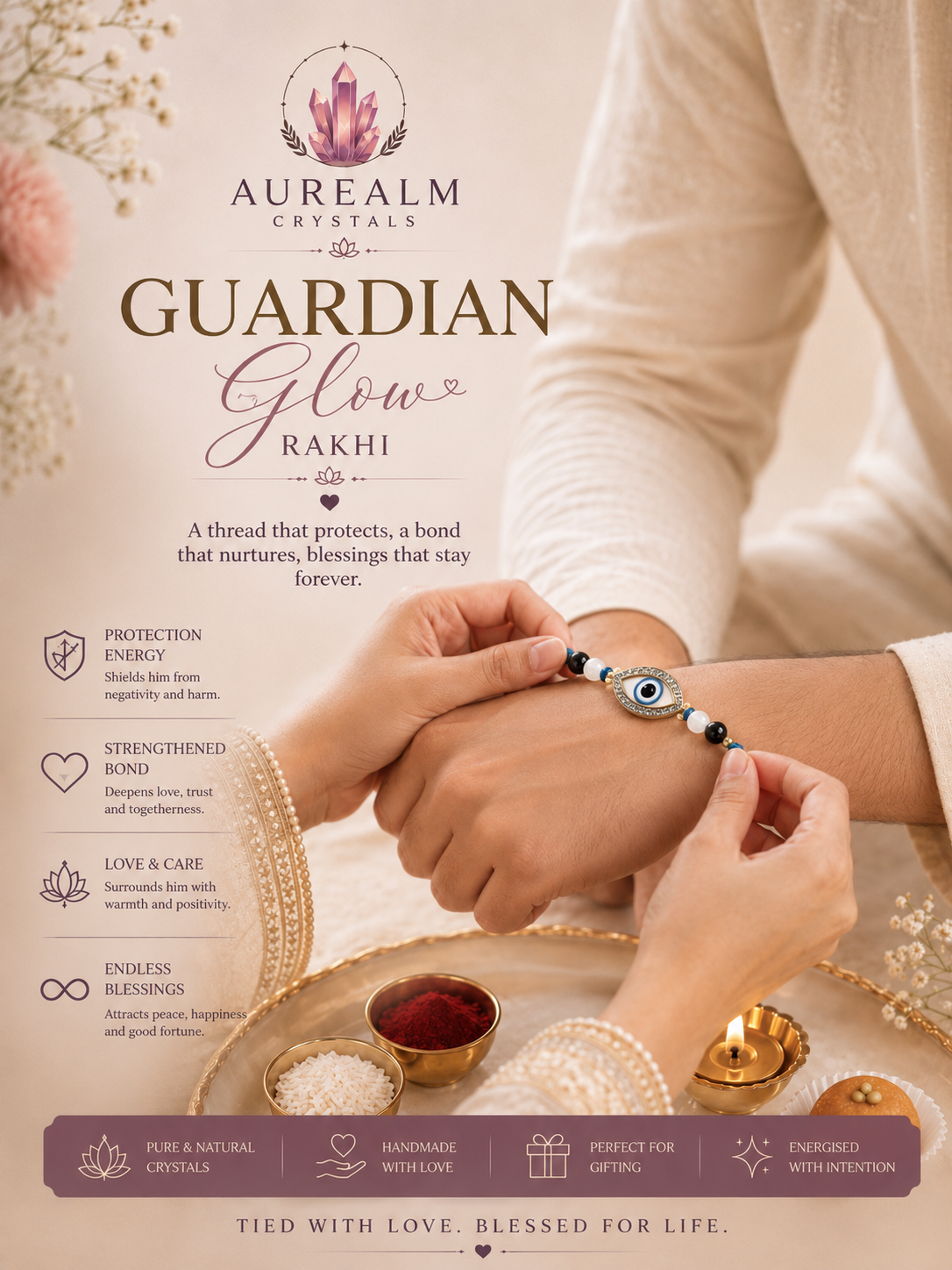 Guardian Glow Evil Eye Rakhi