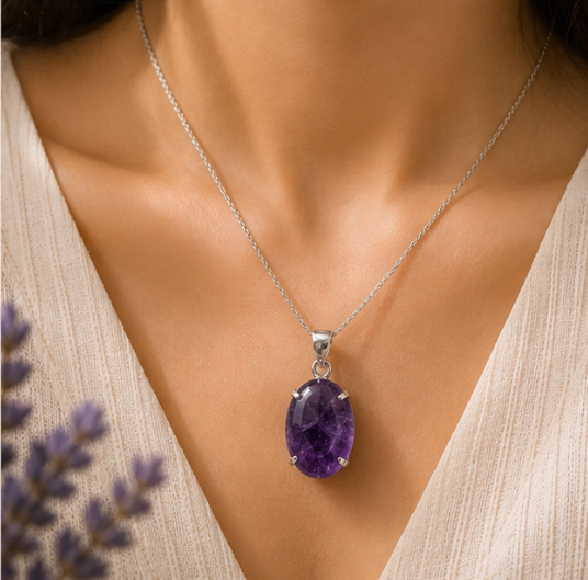 Amethyst Aura Pendant