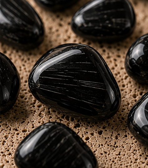 Black Tourmaline Raw Tumble