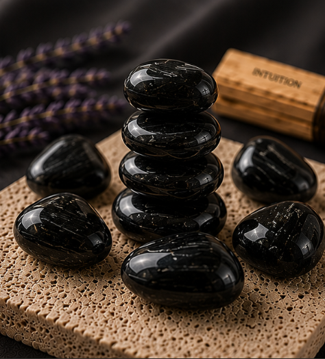 Black Tourmaline Raw Tumble