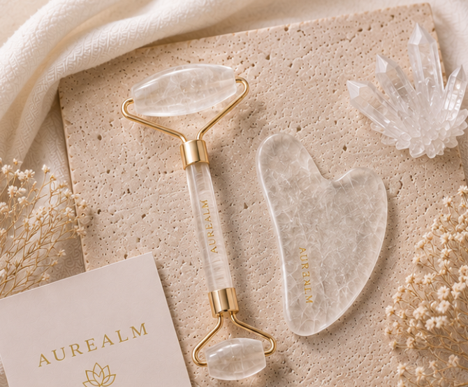 Clear Quartz Glow Roller