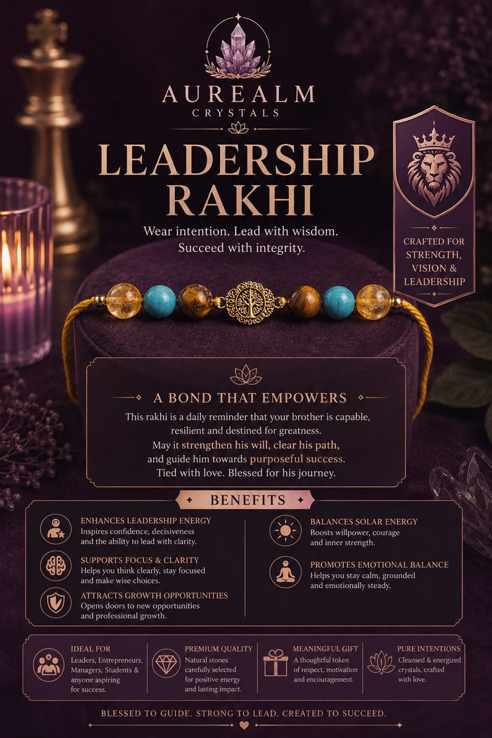 Leadership Crystal Rakhi by Aurealm Crystals