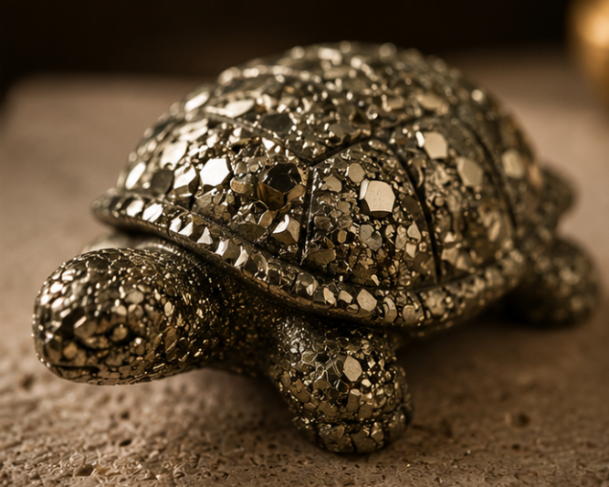 Pyrite Tortoise Figurine