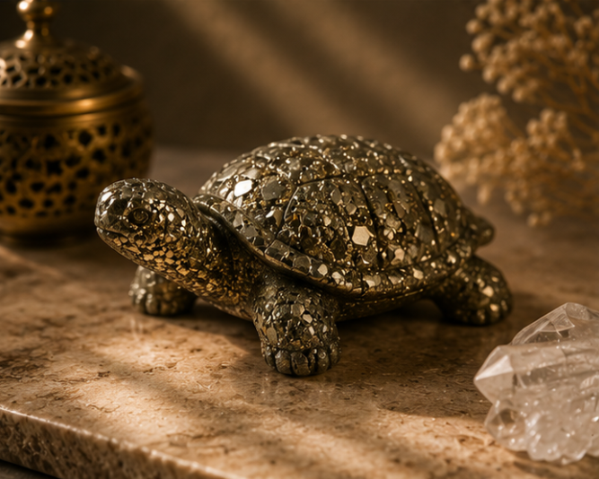 Pyrite Tortoise Figurine